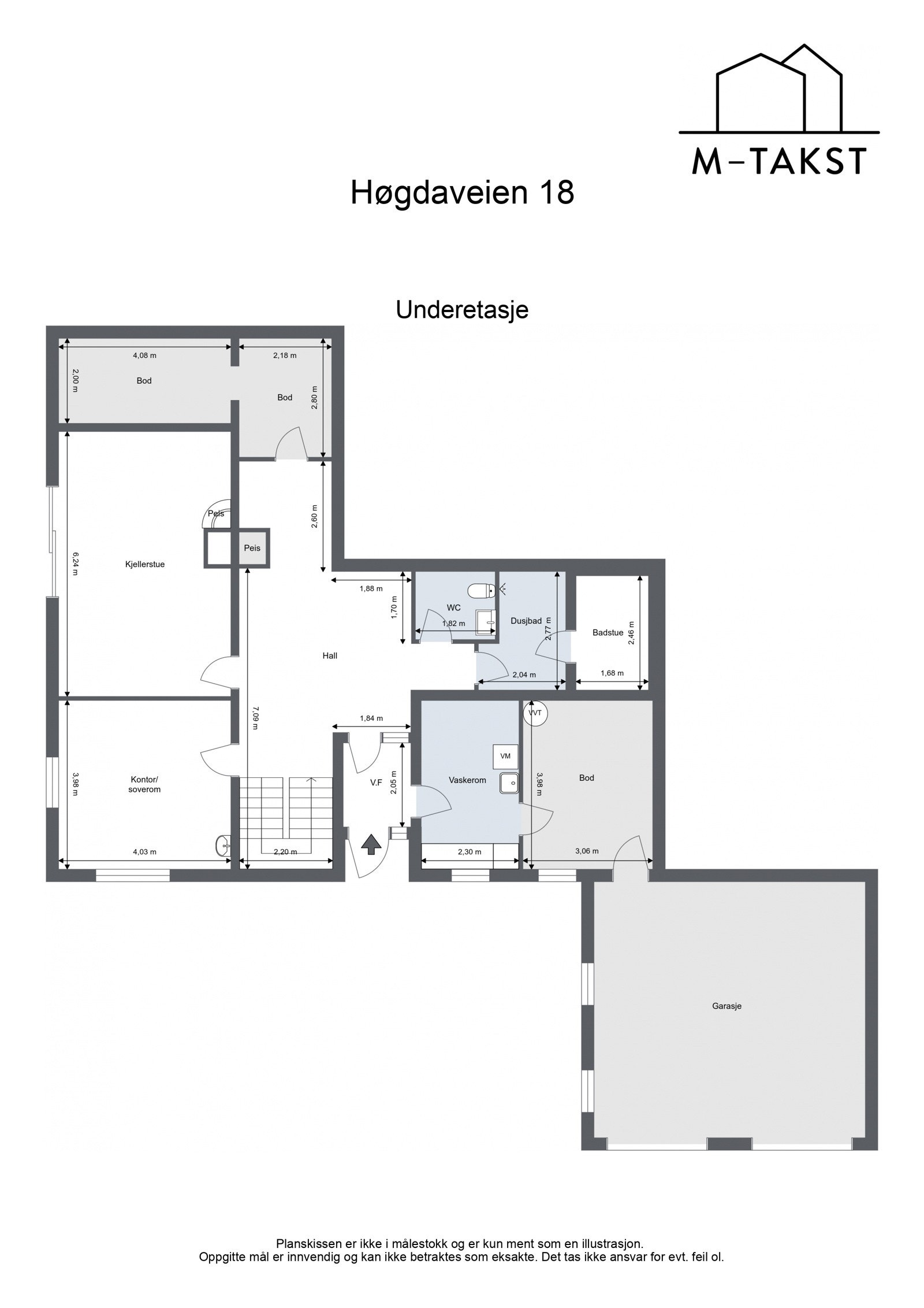 Planskisse - Underetasje Galleribilde