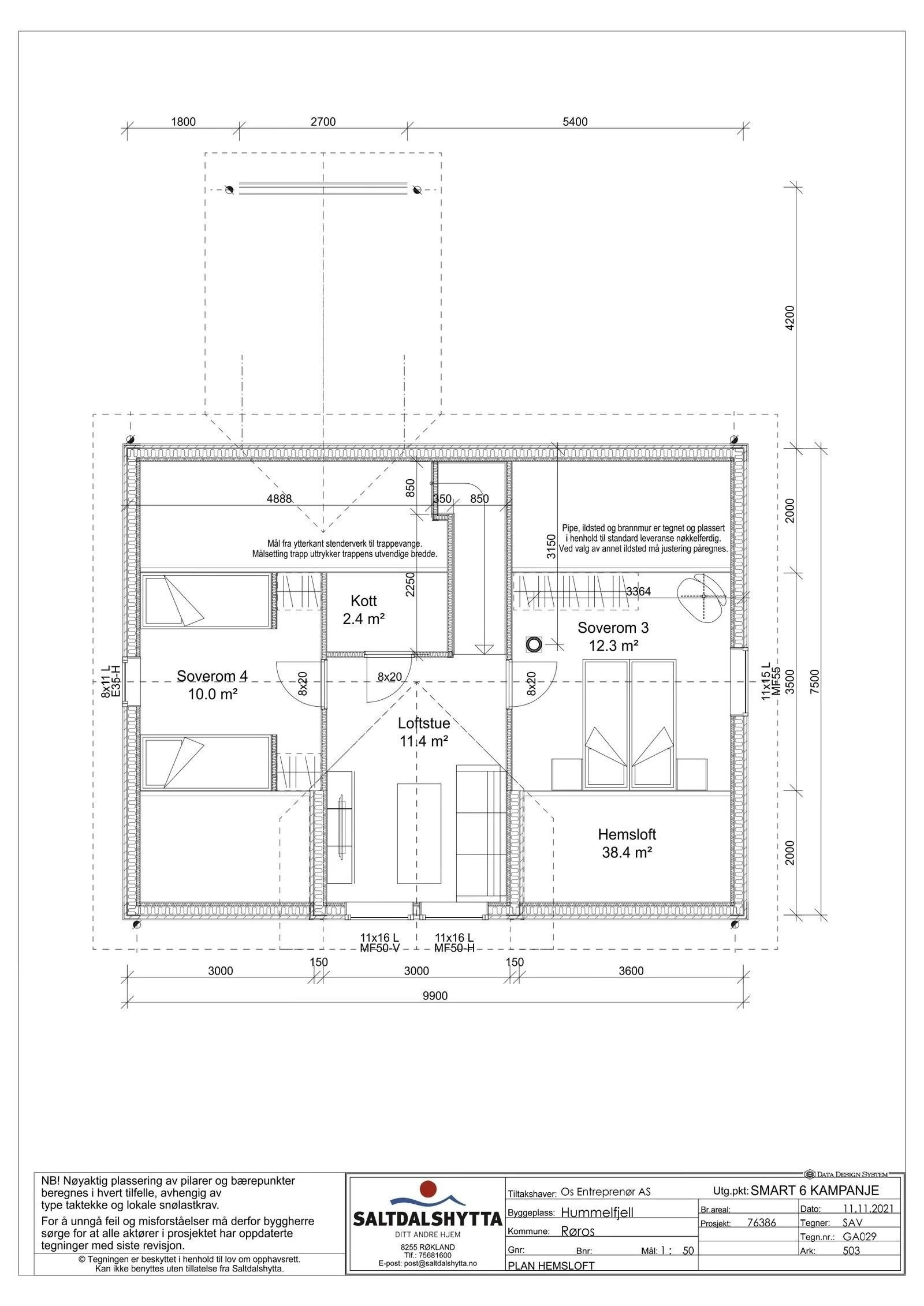 Plantegning 2.etg Galleribilde