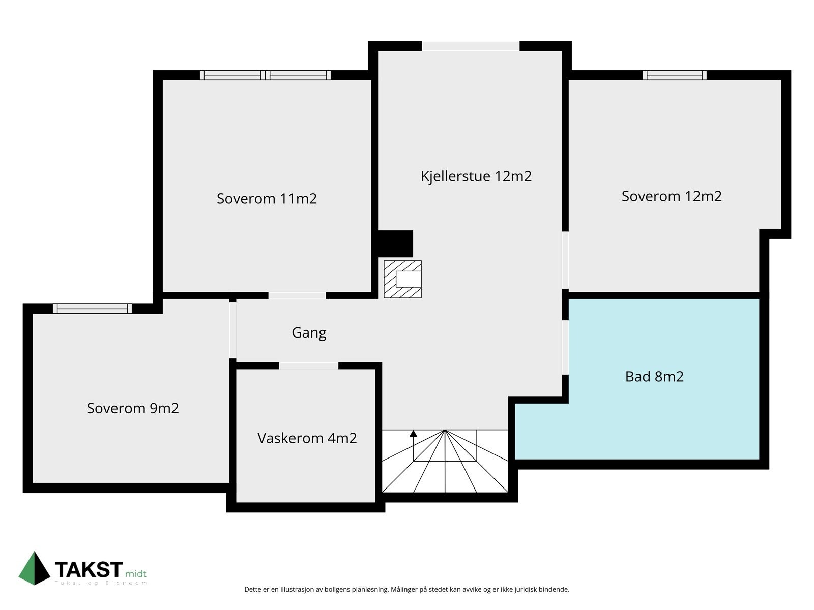 Planskisse underetasje Galleribilde