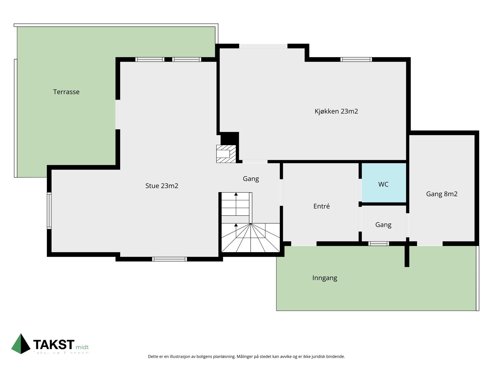 Planskisse hovedetasje Galleribilde