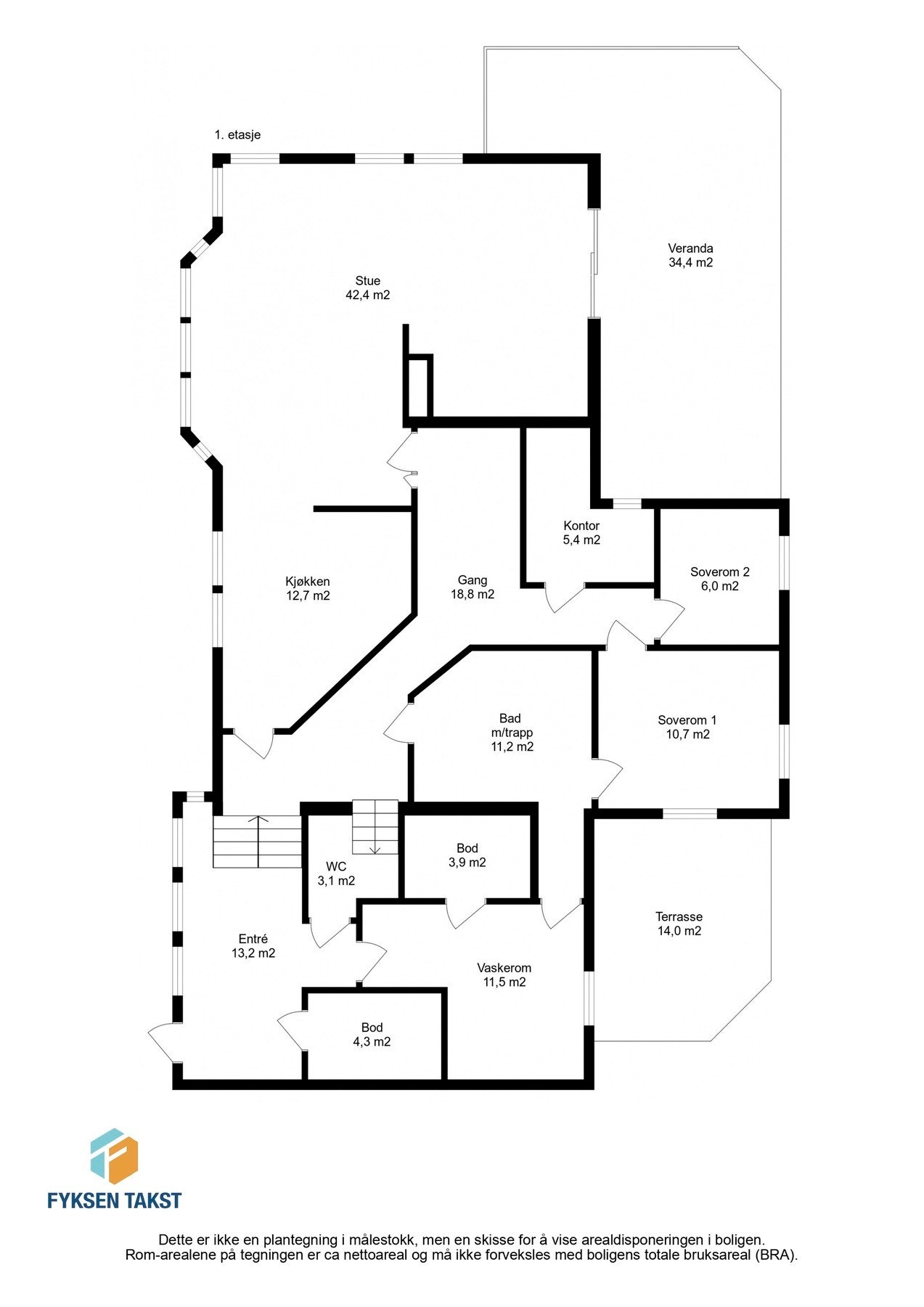 Planskisse 1.etasje. Galleribilde