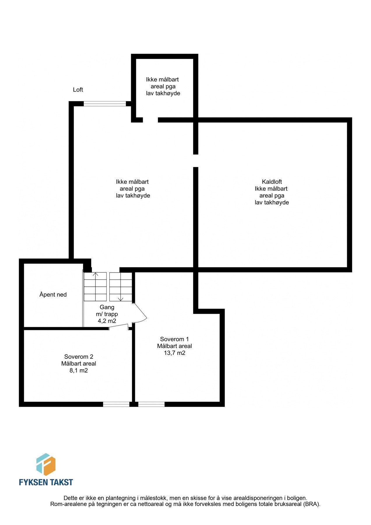 Planskisse loft. Galleribilde