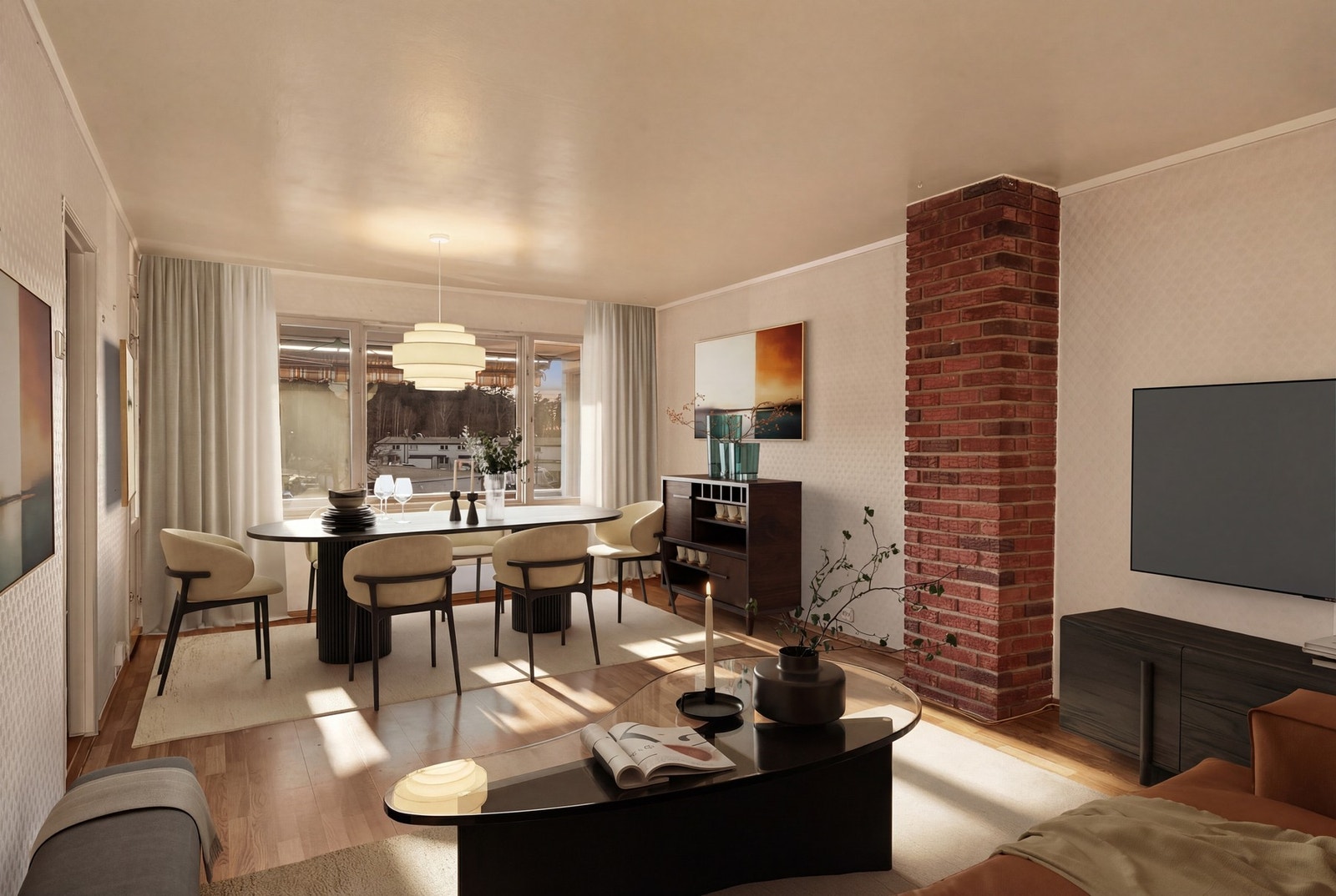 PrivatMegleren Moss, ved Pernille Sollie Hoff, har gleden av å presentere Refsnesalléen 21D (digitalt møblert) Galleribilde