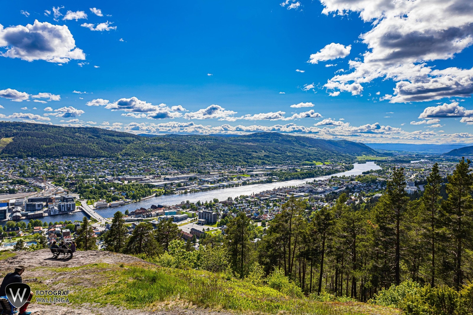 Fra spiralen har du sannsynligvis den beste utsikten i hele Drammen Galleribilde