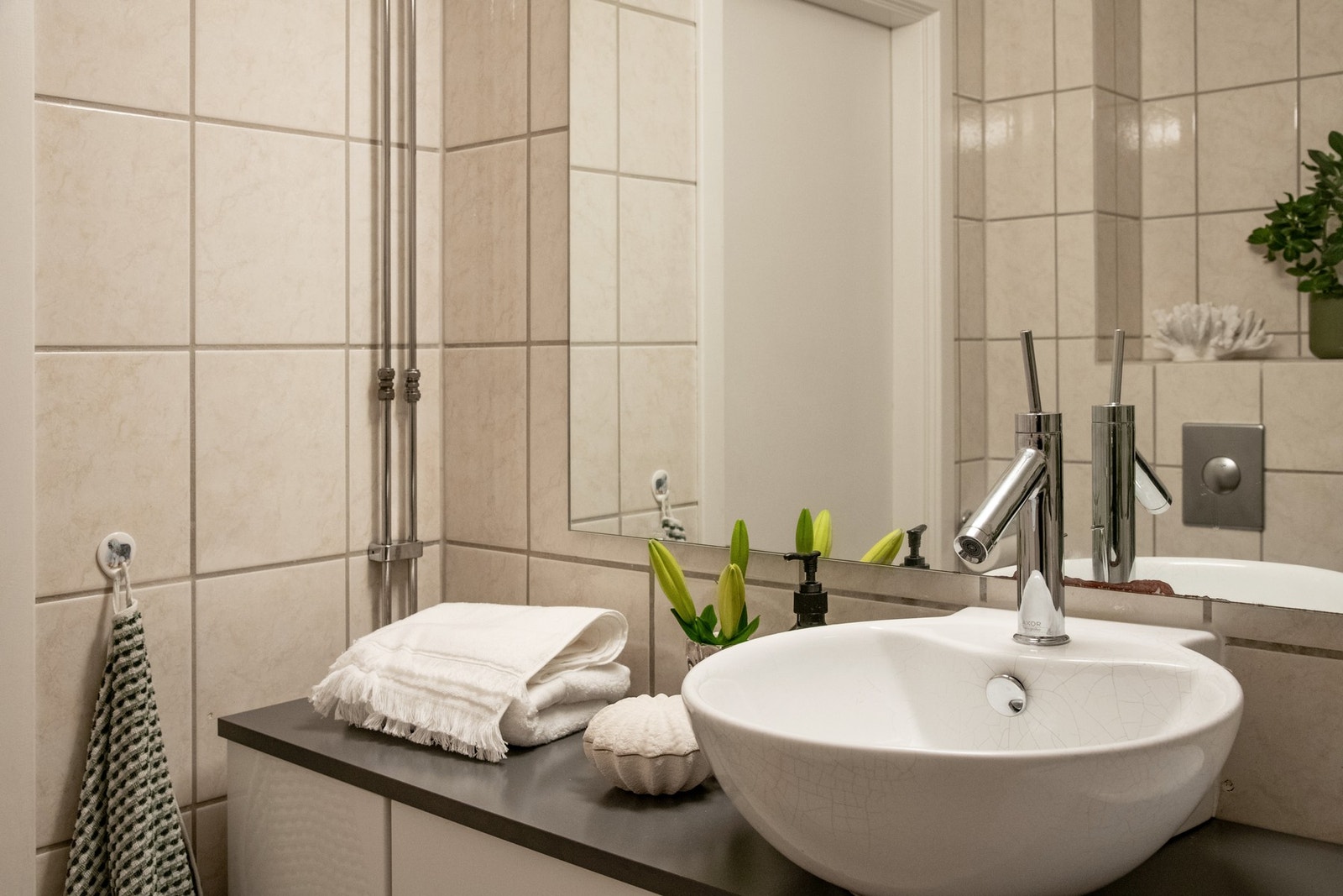 I tillegg er det opplegg til vaskemaskin på badet. Galleribilde