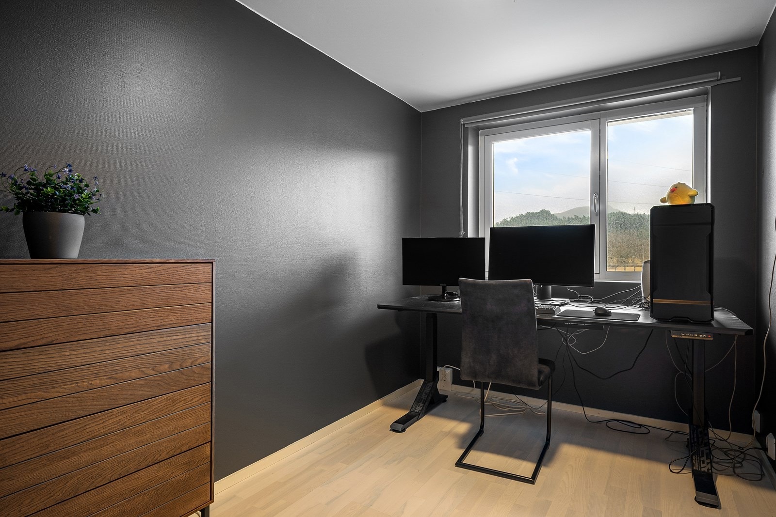 Soverom nr. 2 brukes i dag som kontor, men kan også brukes som gjesterom/barnerom eller kombinasjon. Galleribilde