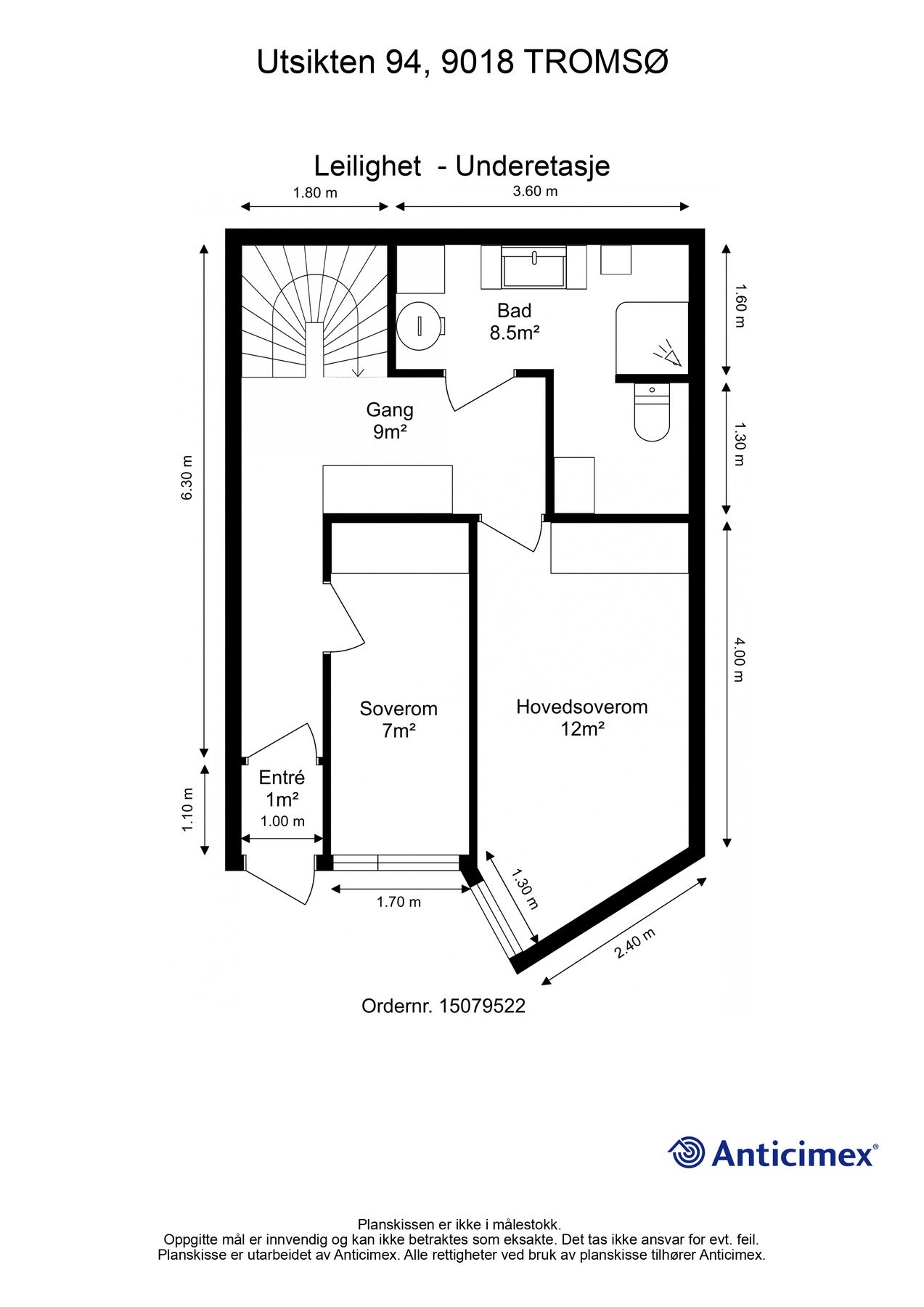Plantegning underetasje. Galleribilde