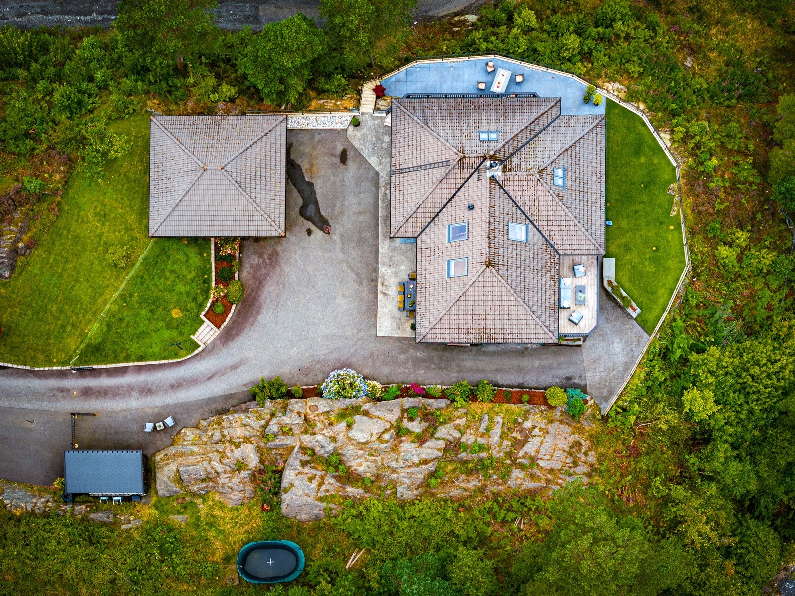 Boligen sett ovenfra. Galleribilde