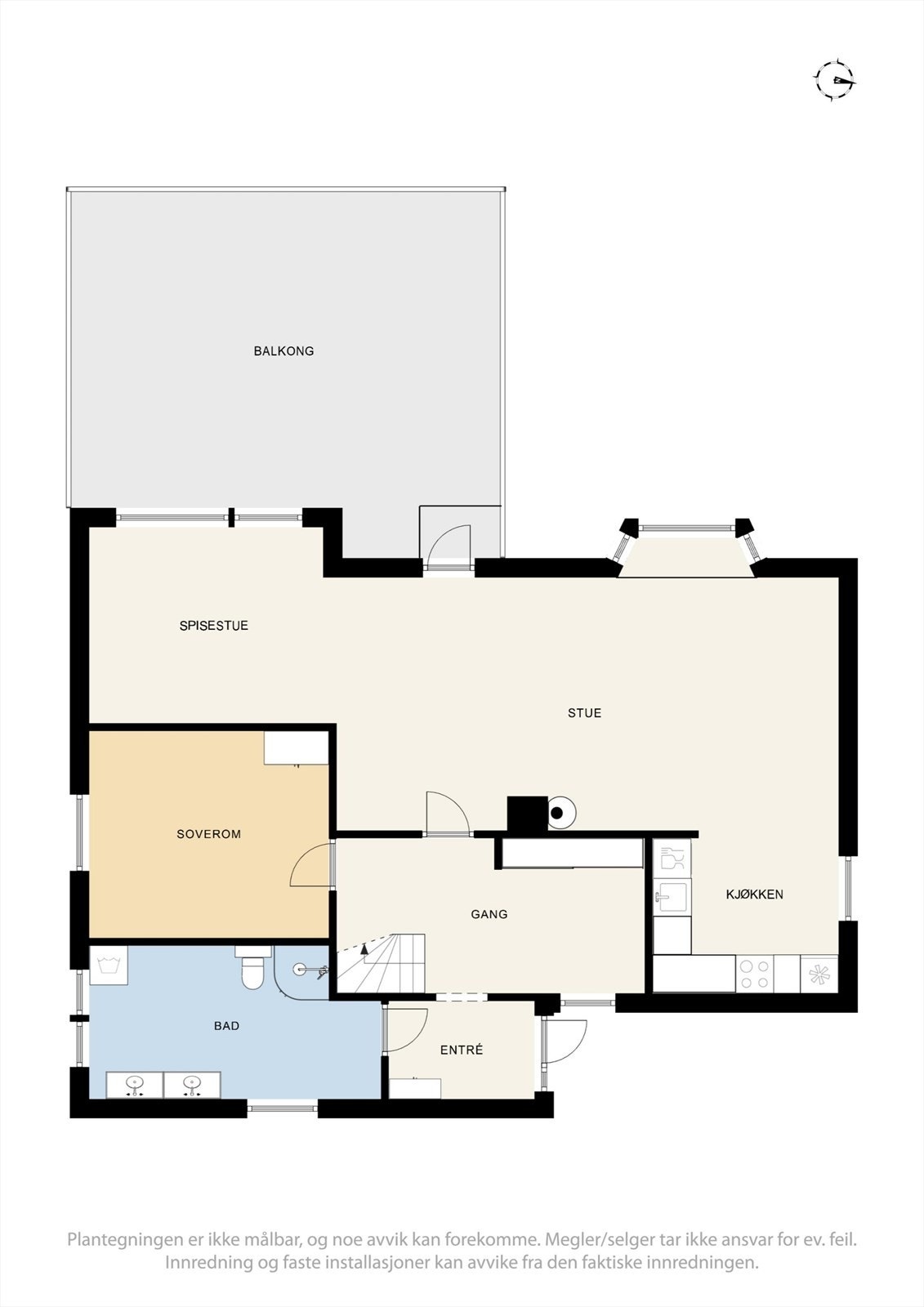 Plantegning hovedetasje Galleribilde