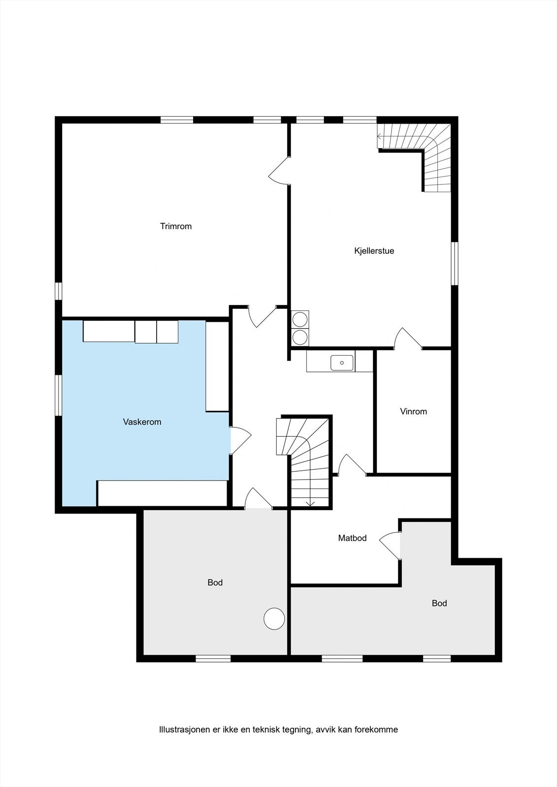 Planskisse Kjeller Galleribilde