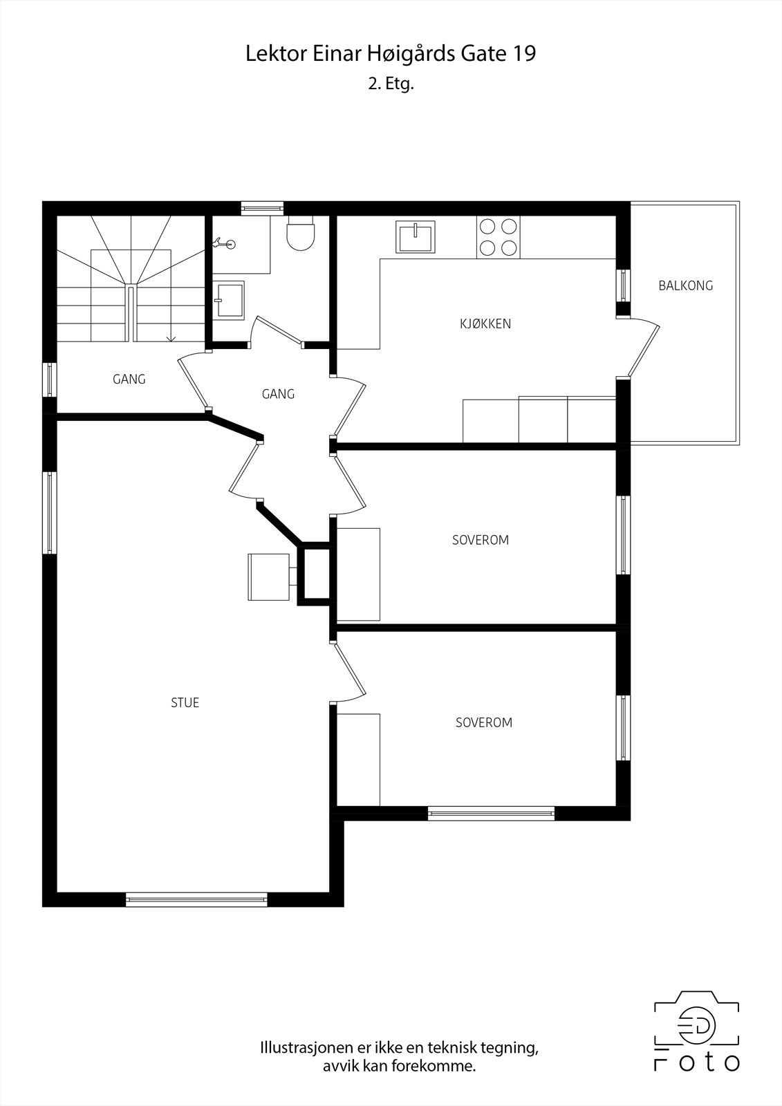 Plantegning 2. etasje Galleribilde