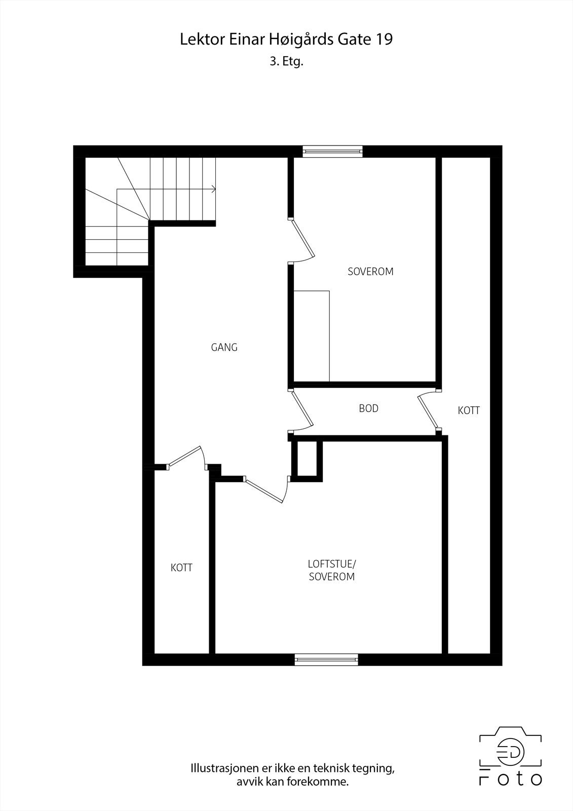 Plantegning loft Galleribilde