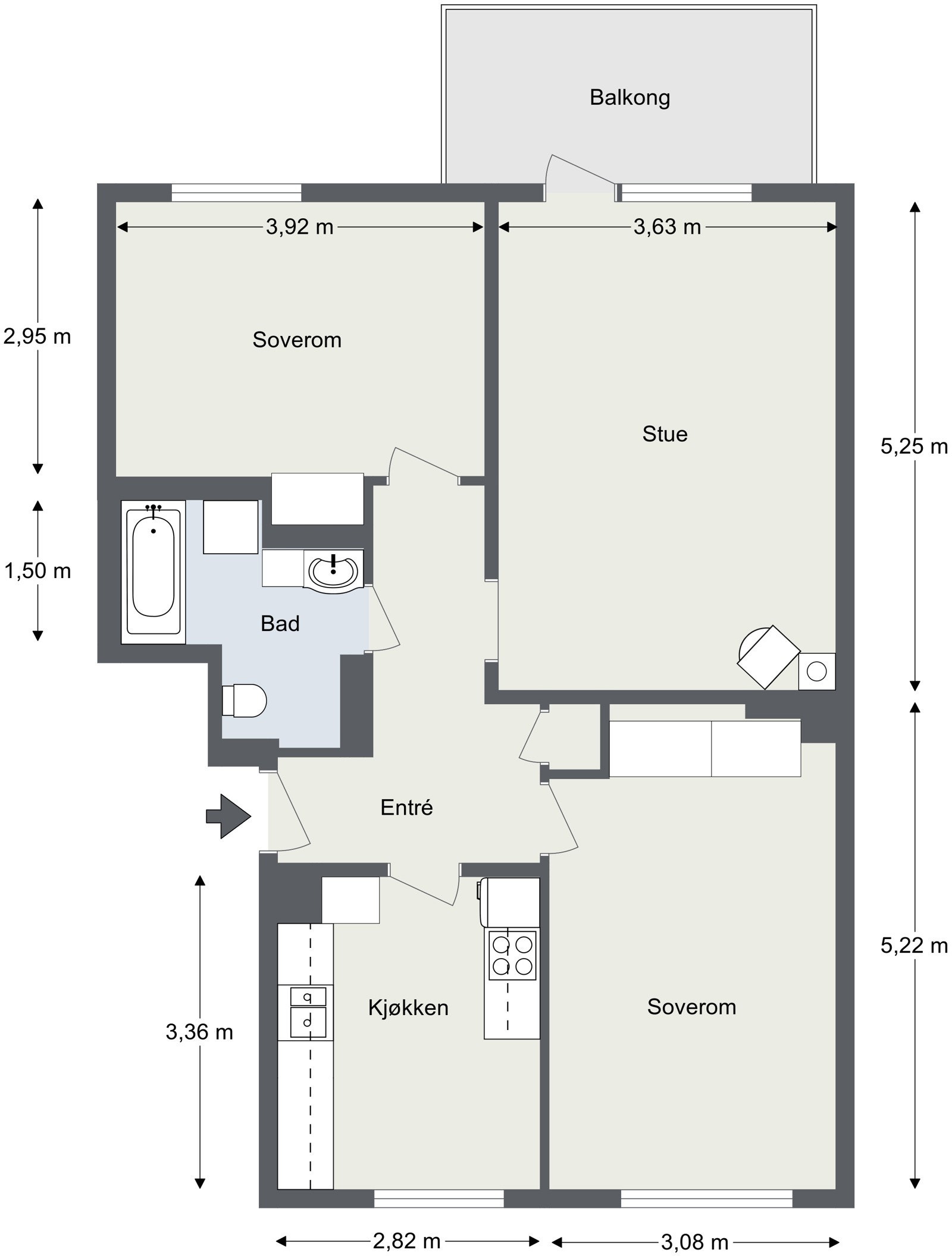 Meget fin planløsning Galleribilde