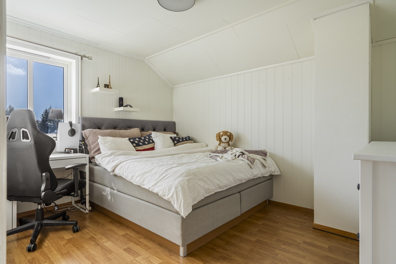 Det er plass til dobbeltseng på alle soverommene. Galleribilde