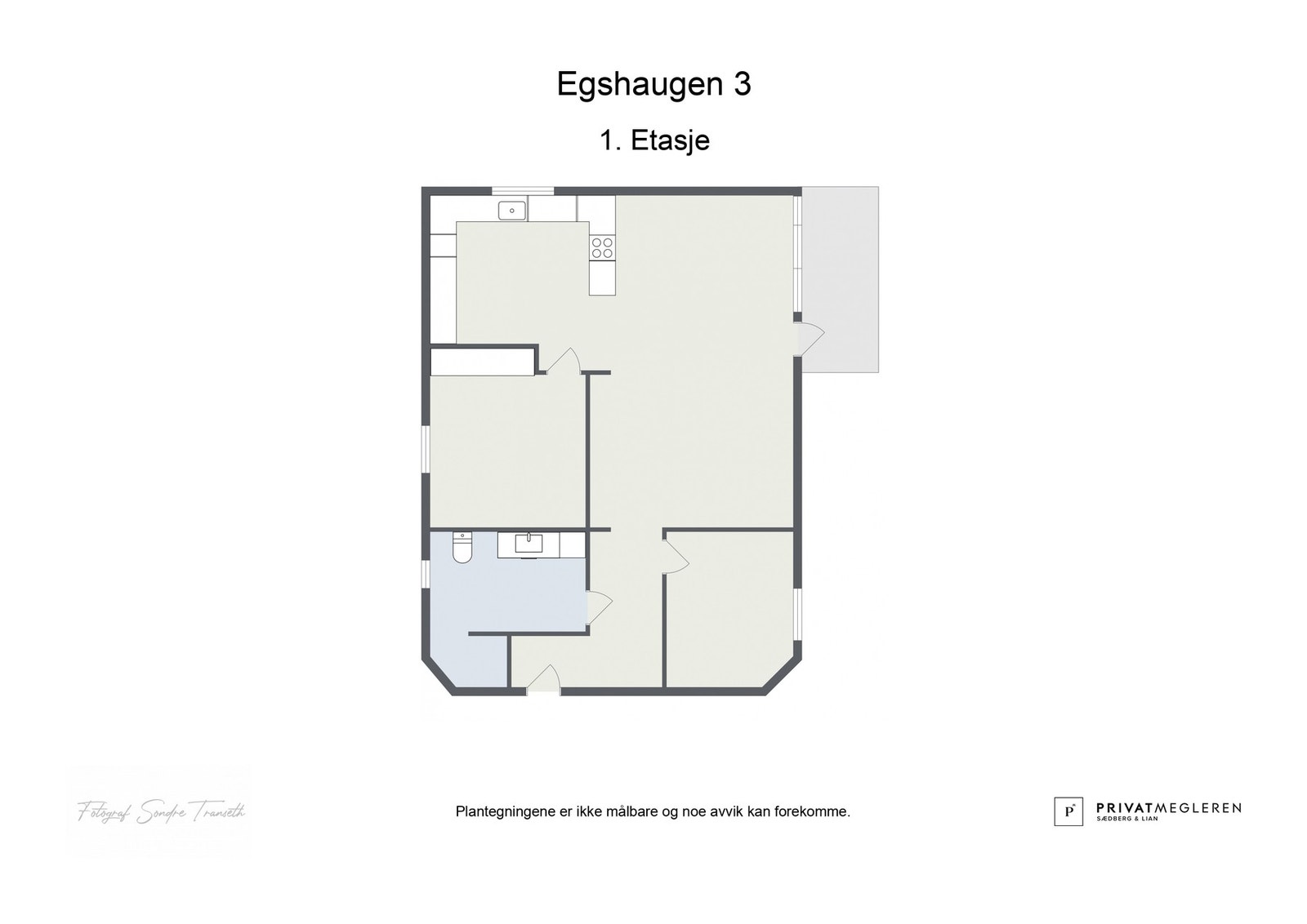 Planskisse av leiligheten Galleribilde