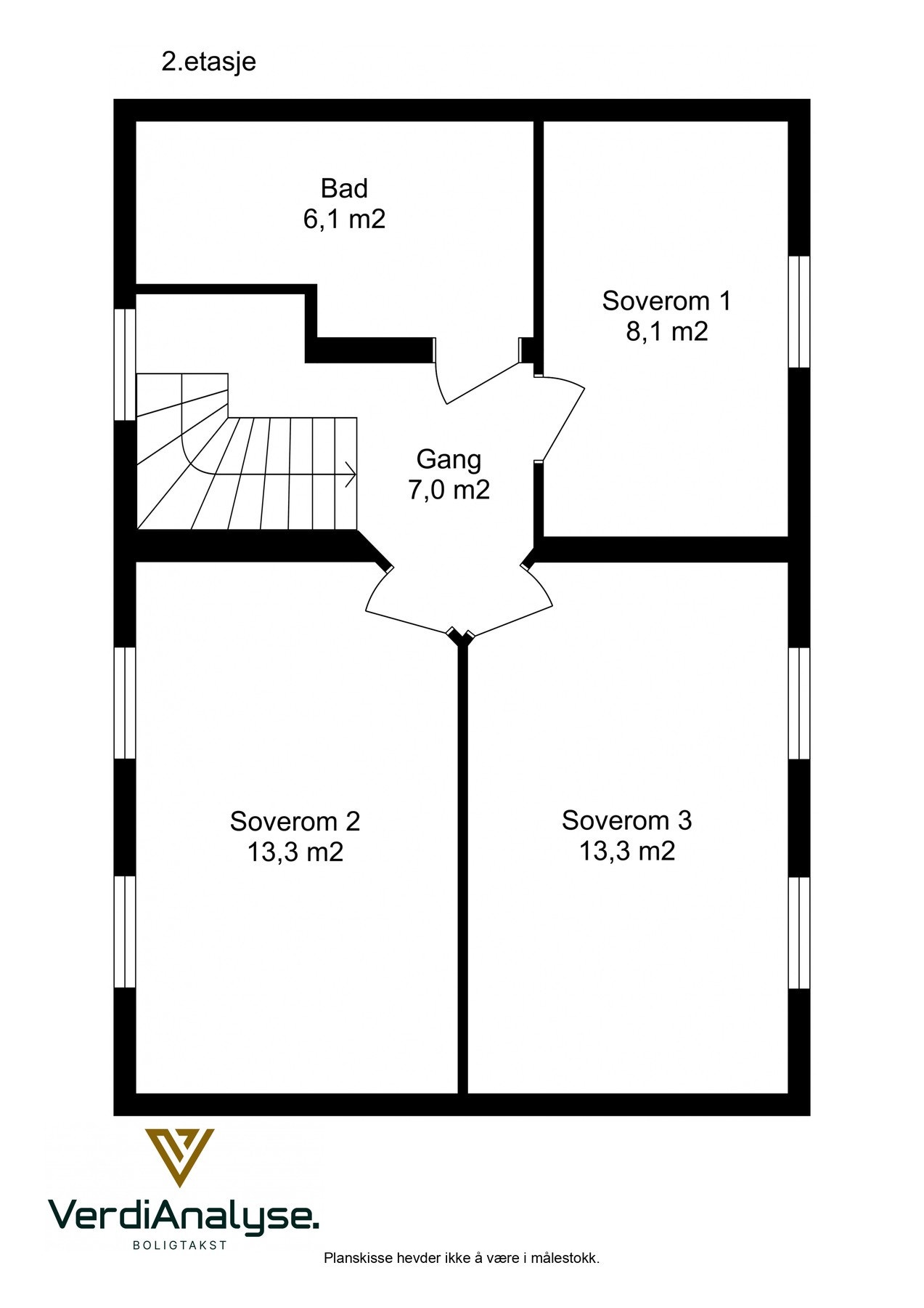 Planskisse 2. etasje. Galleribilde