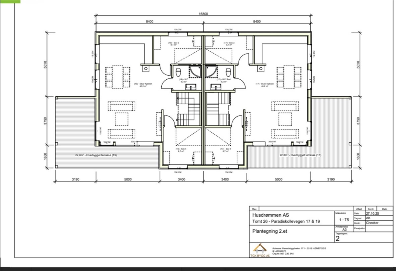 Plantegning 2.etg. Galleribilde