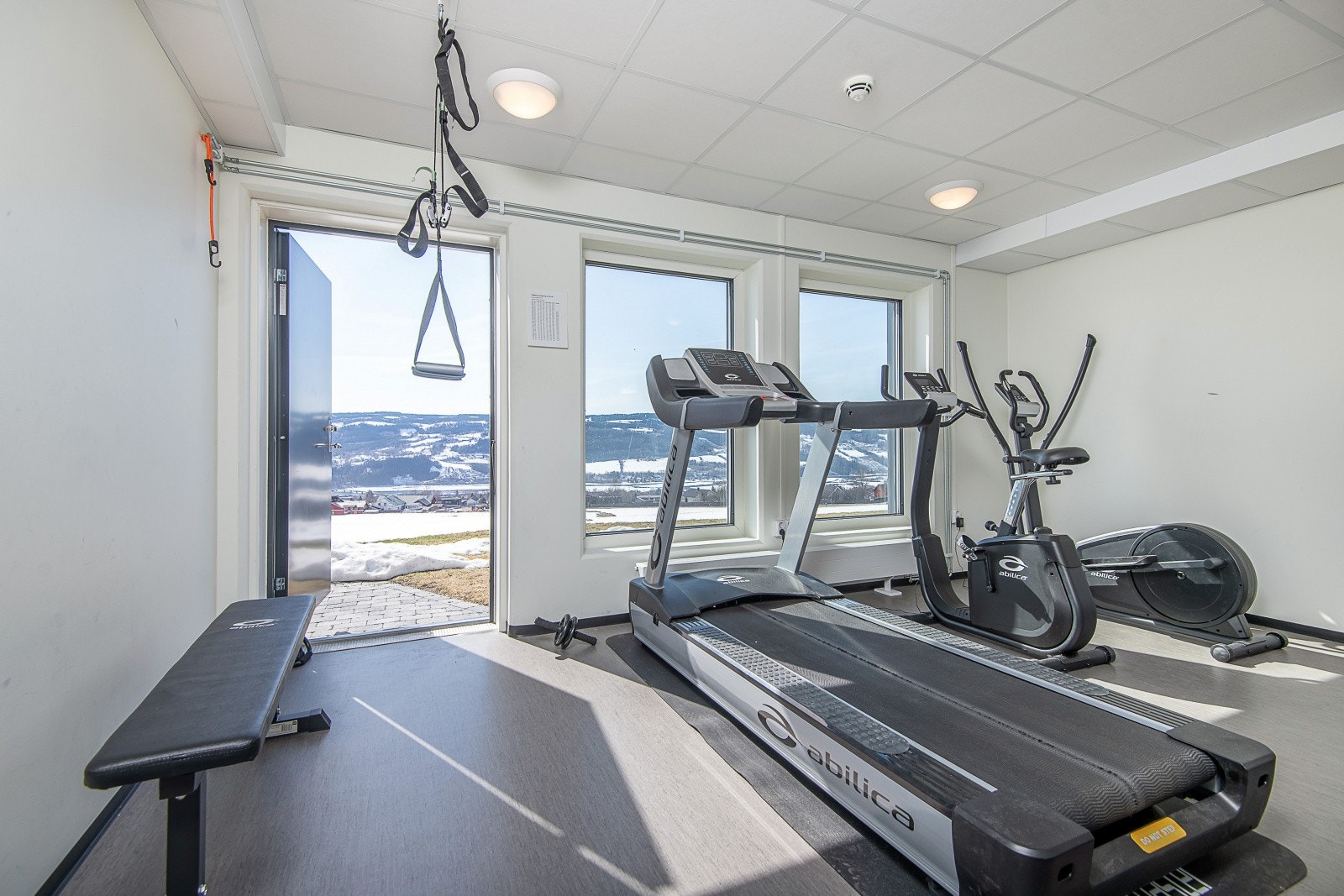 I tillegg til treningsmuligheter i nærområdet, har sameiet et eget trimrom. Galleribilde