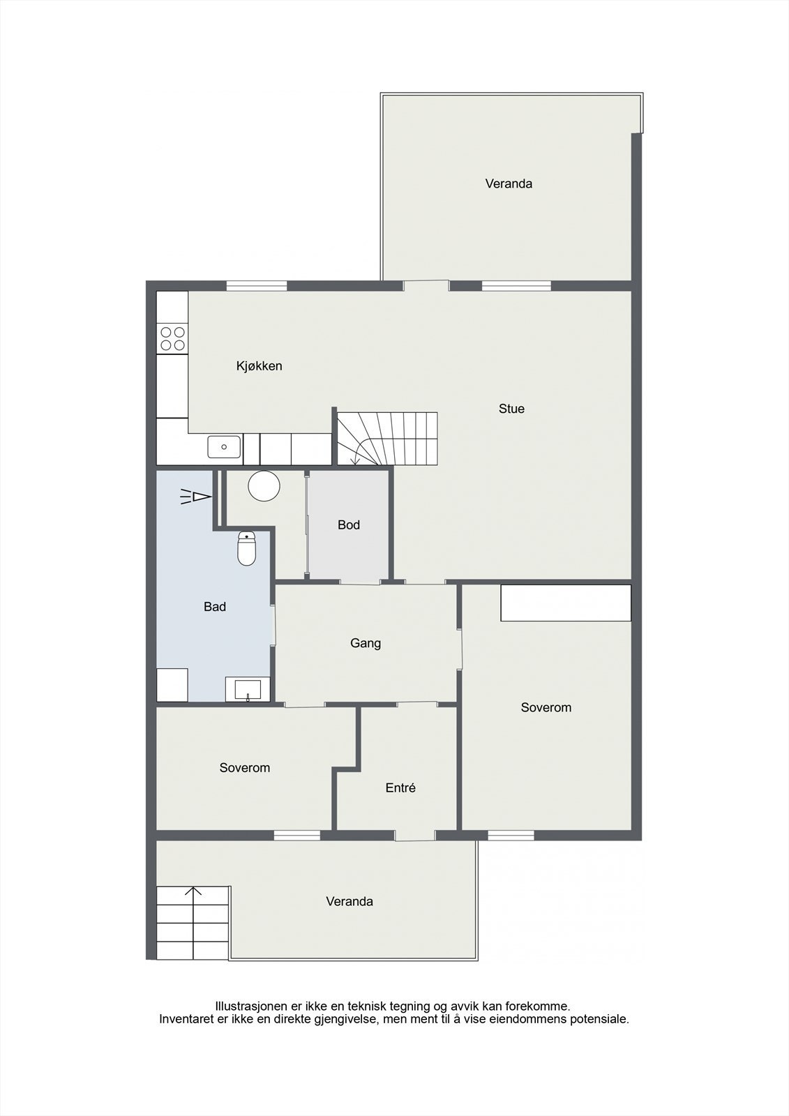 Plantegning 1. etasje. Galleribilde