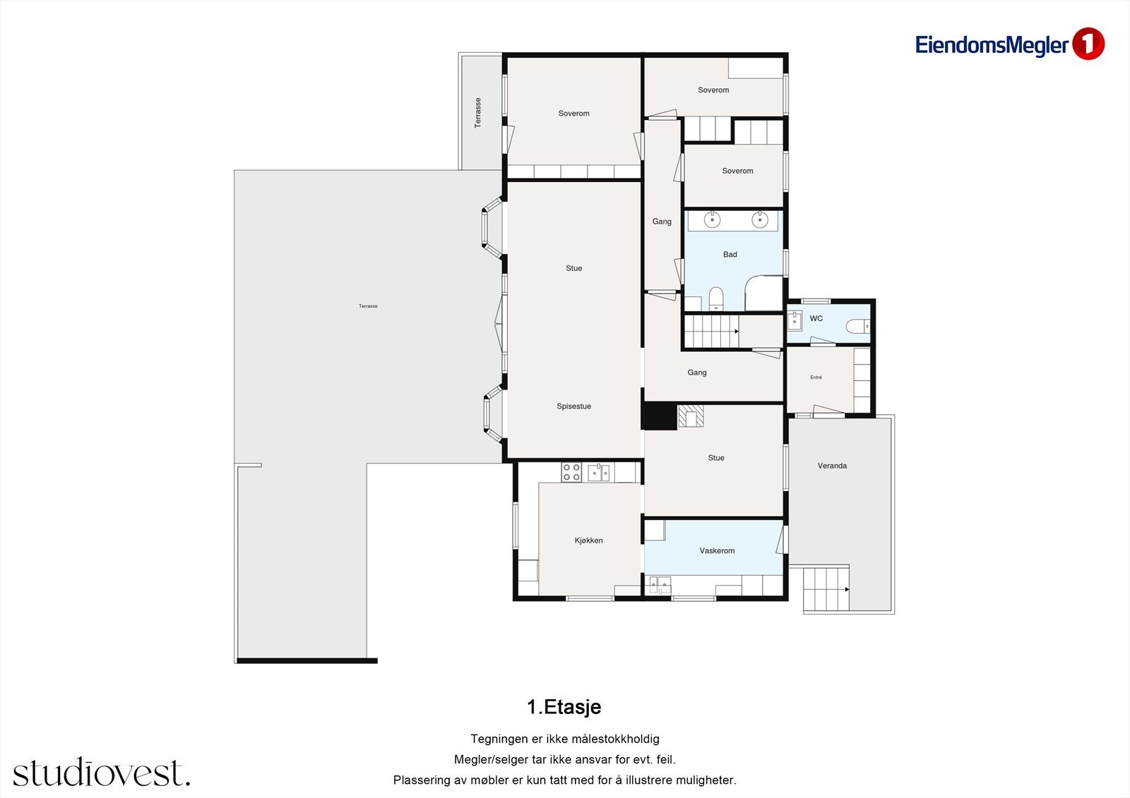 Planskisse hovedetasje Galleribilde