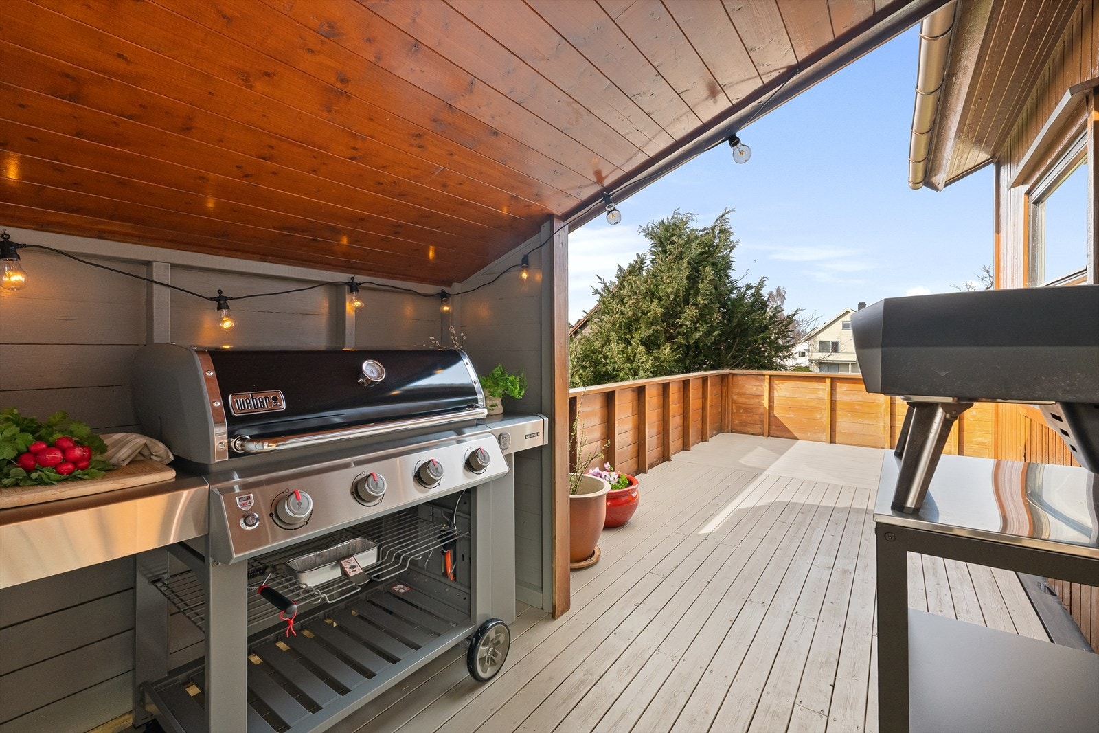 Her lager du mat i le om det blåser eller regner. Grillen kan brukes uansett Galleribilde