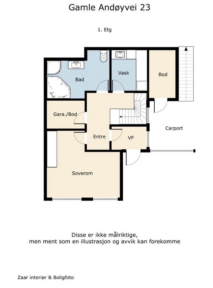 Plantegning 1. etasje Galleribilde