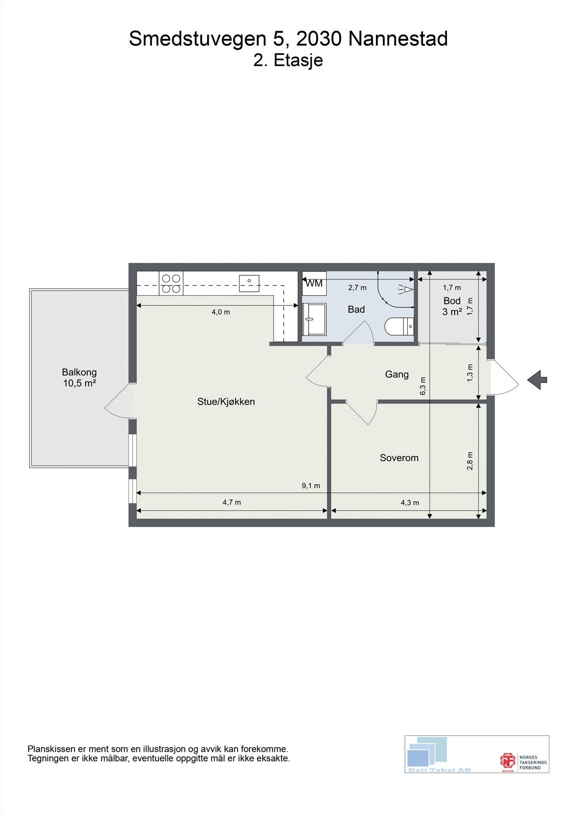 Planskisse Galleribilde