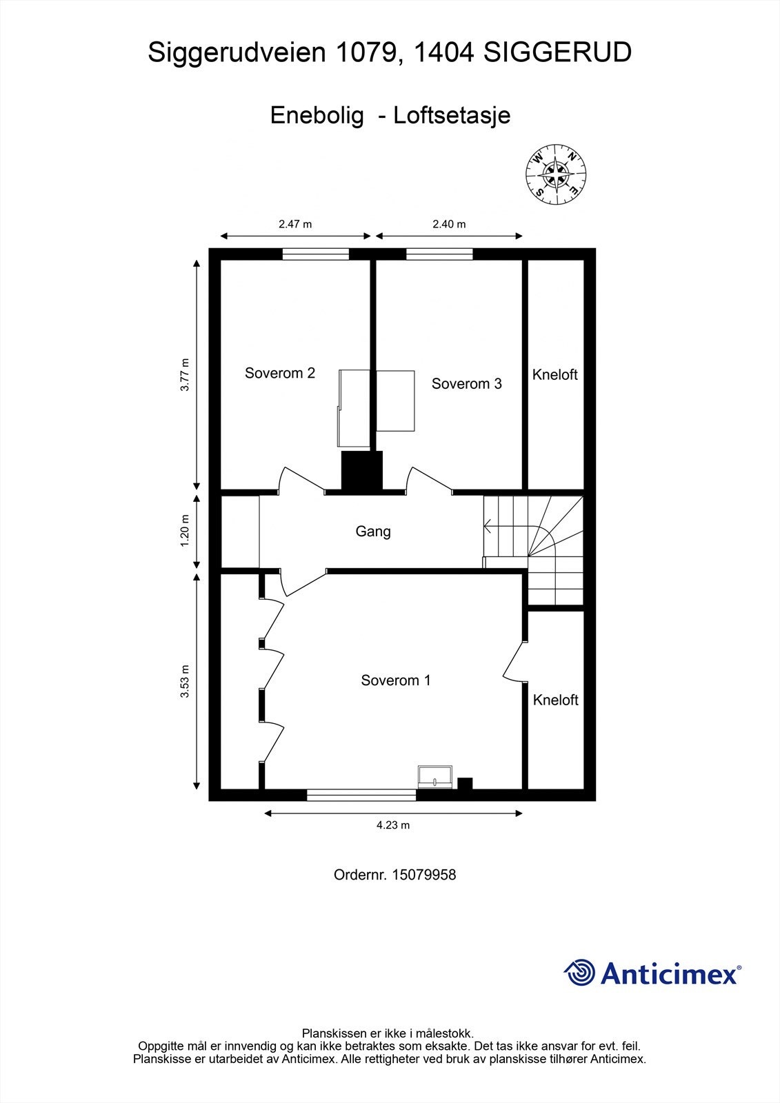 Plantegning - Loftsetasje Galleribilde