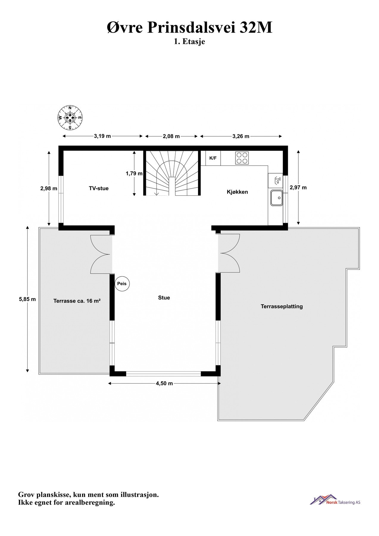 Planskisse 1. etasje Galleribilde