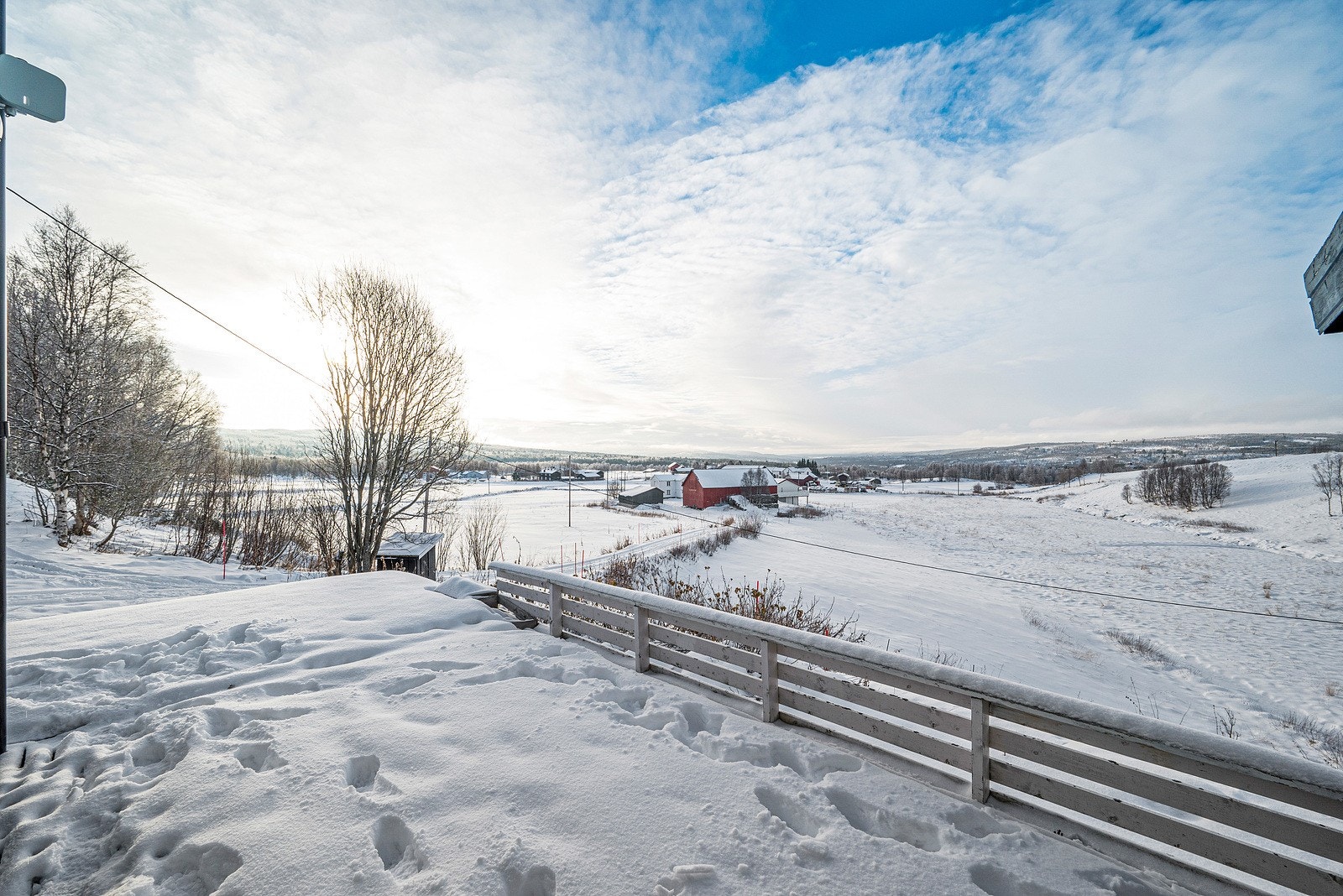 Flott utsikt fra verandaen. Galleribilde