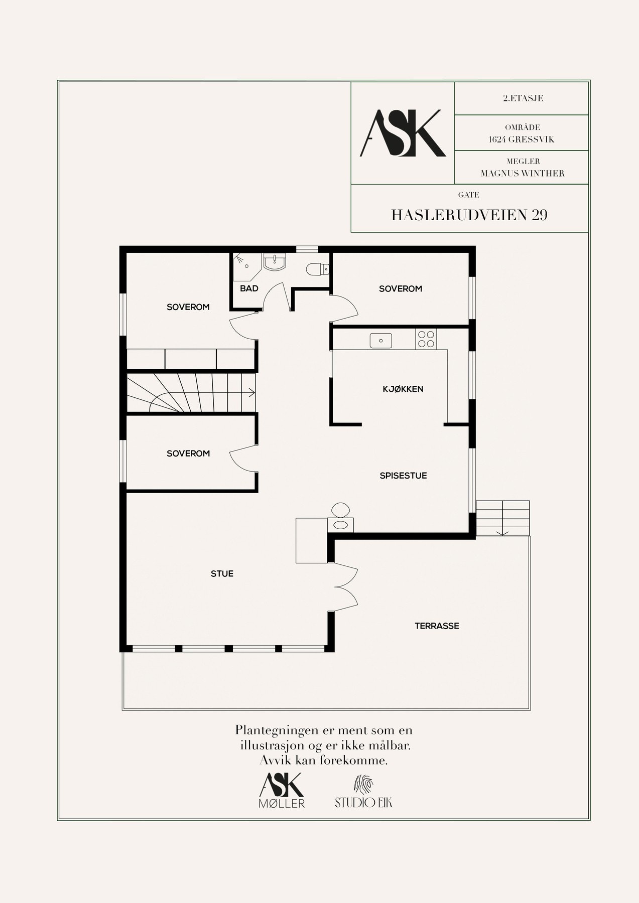 Plantegning 2. etasje Galleribilde