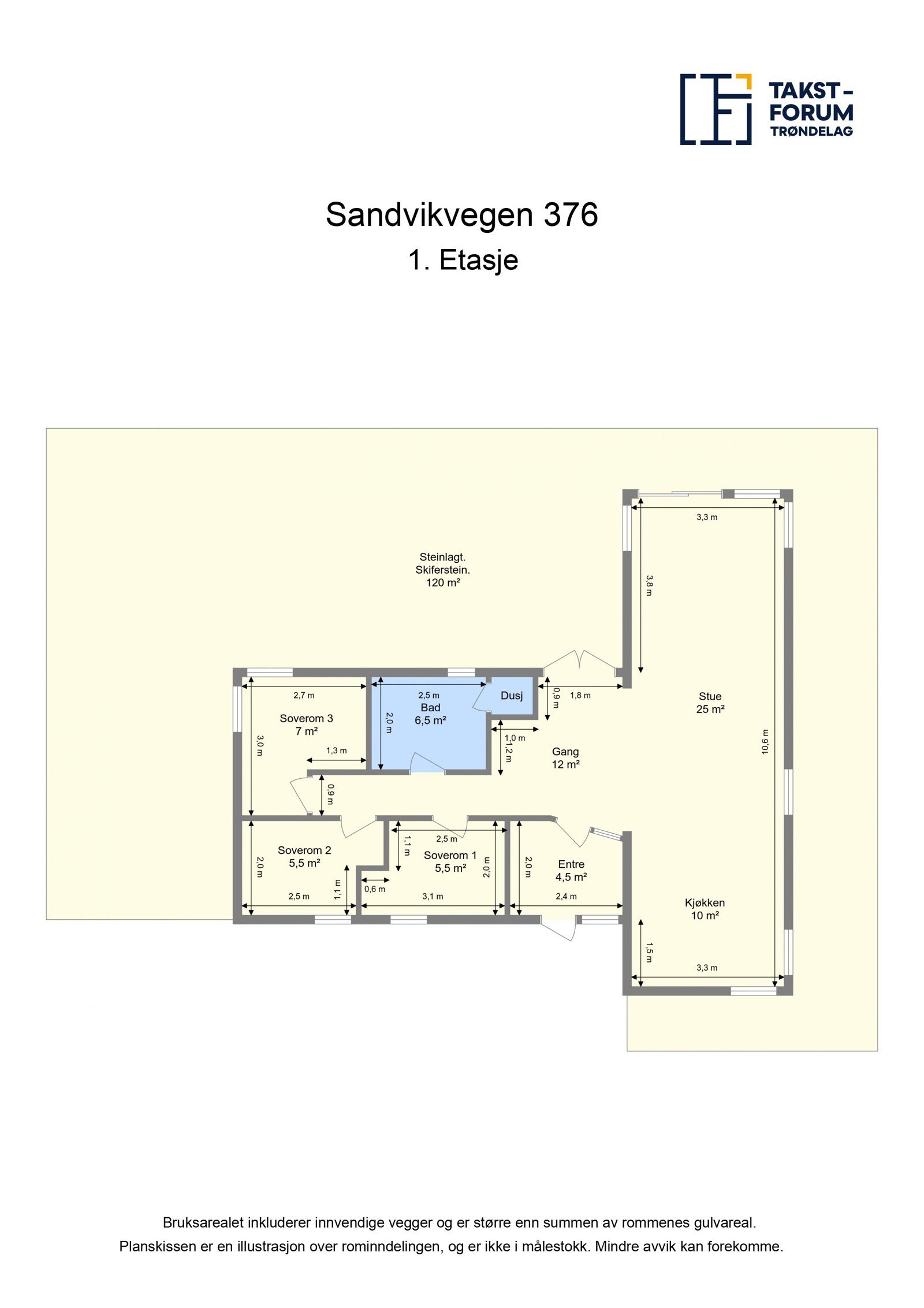 Planskisse 1. etasje Galleribilde