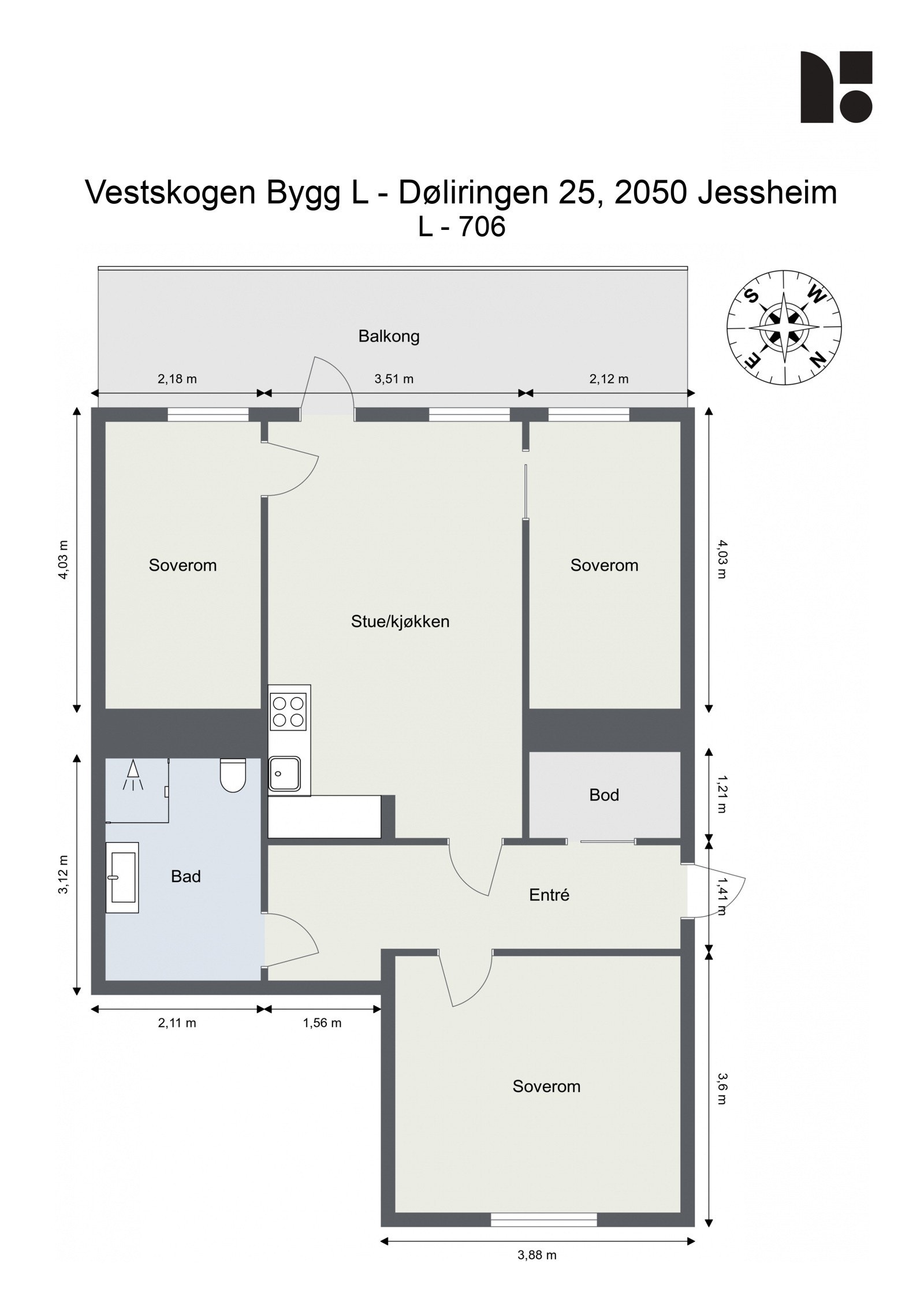 Plantegning - L706 Galleribilde