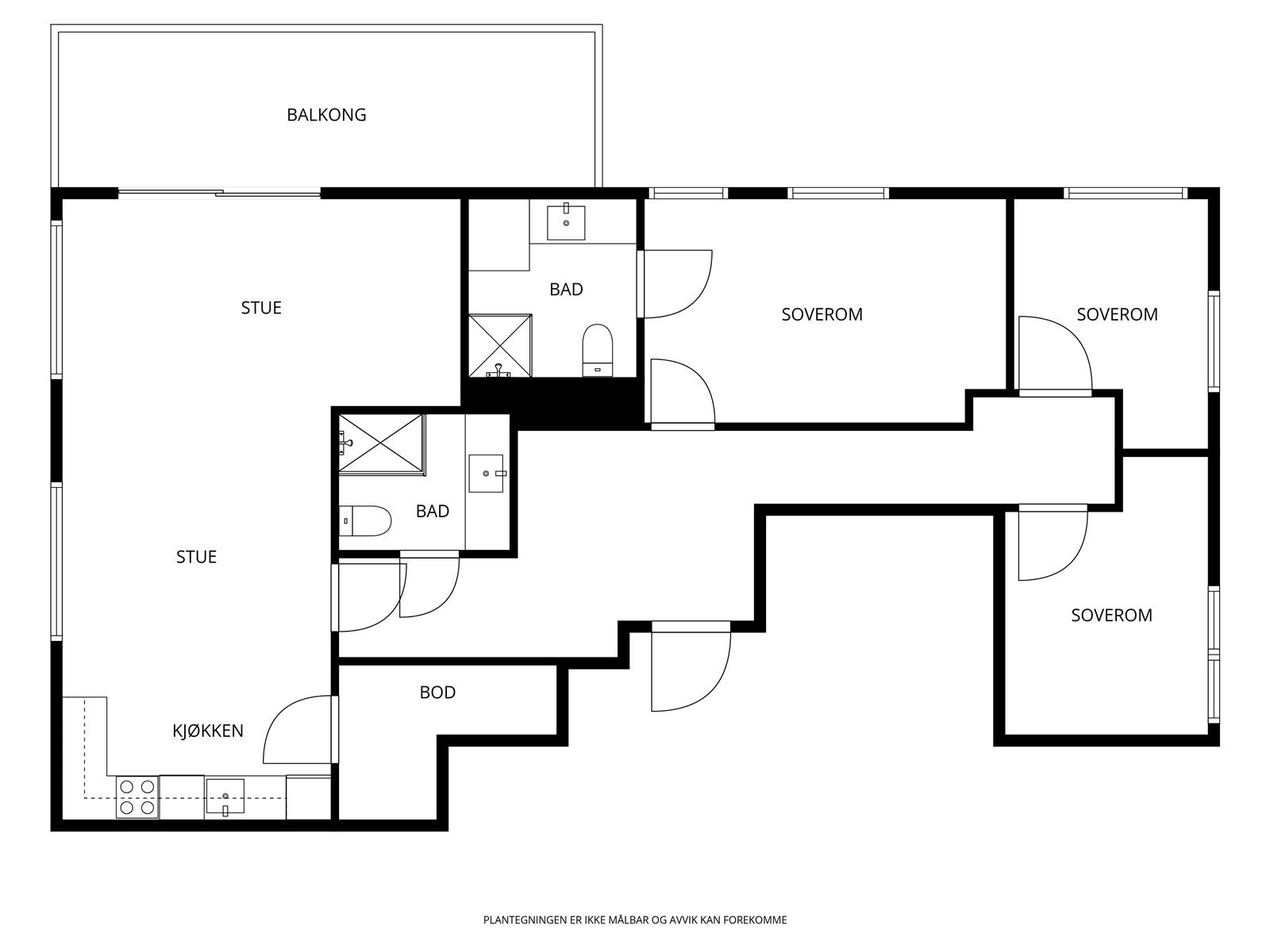 Leiligheten har følgende planløsning. Galleribilde