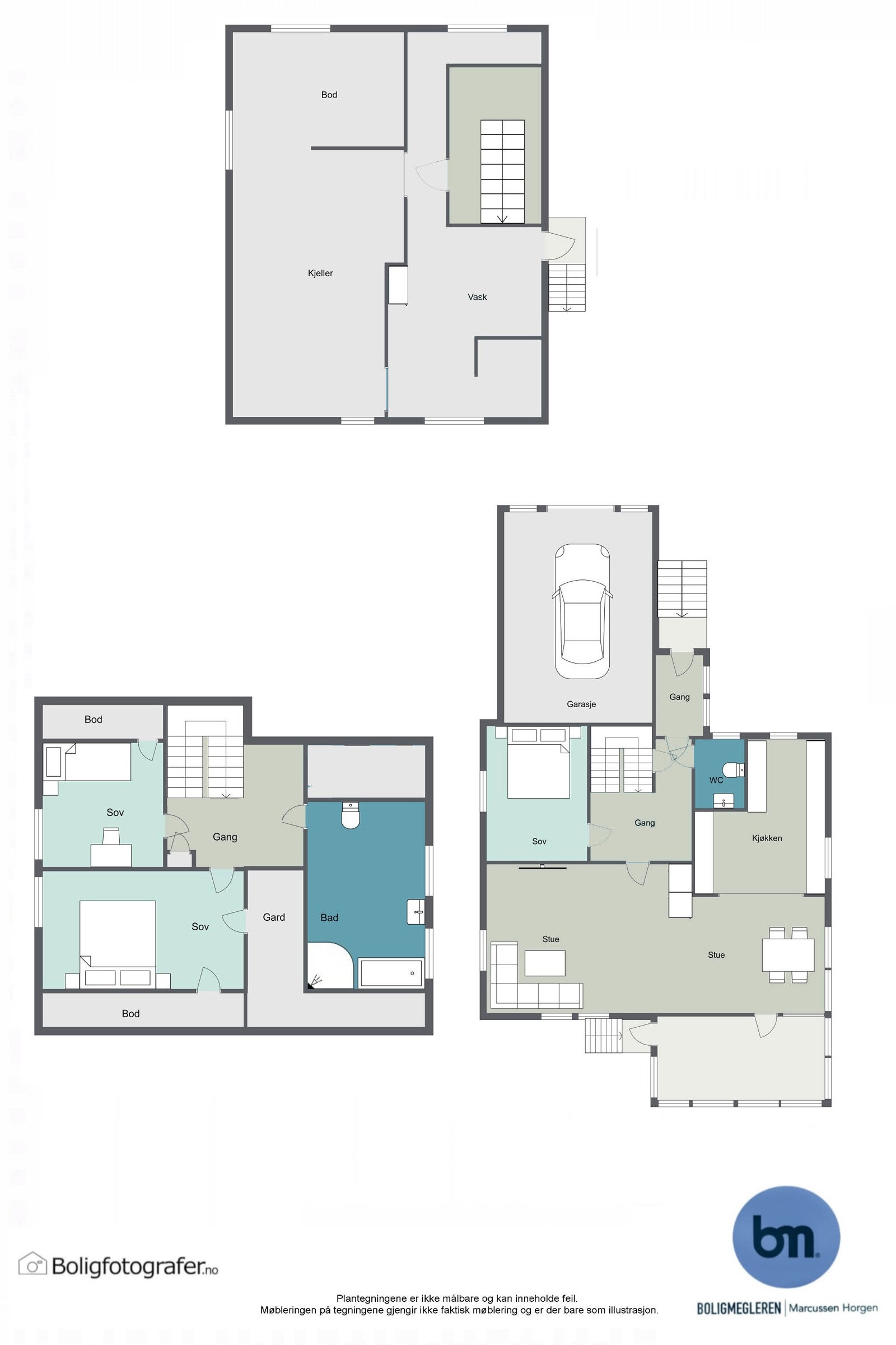 Planløsning alle plan. Galleribilde