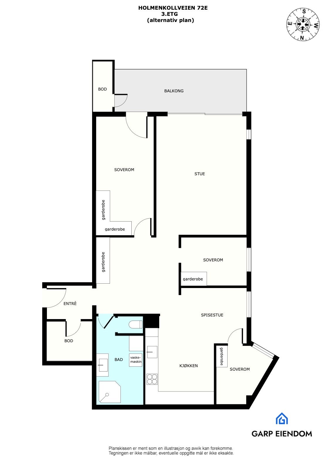 Alternativ planløsning Galleribilde