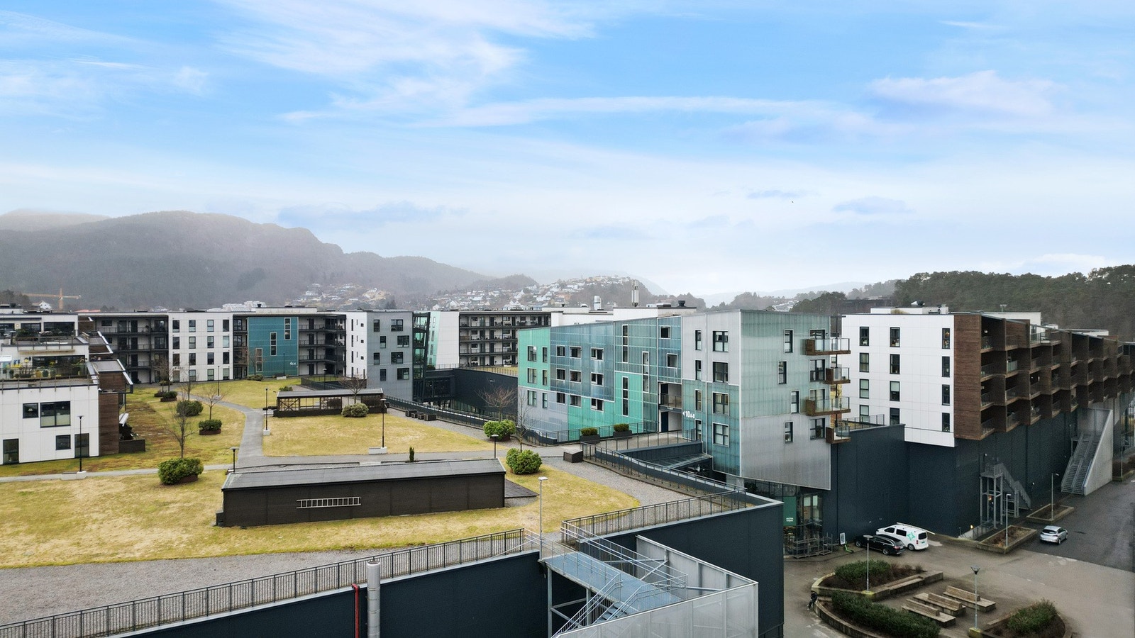 ... eller du kan velge å bruke den koselig felles takhagen for å møte hyggelige naboer Galleribilde