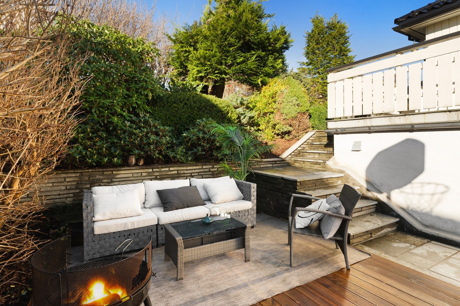 Uteplassen passer perfekt for grilling. Galleribilde