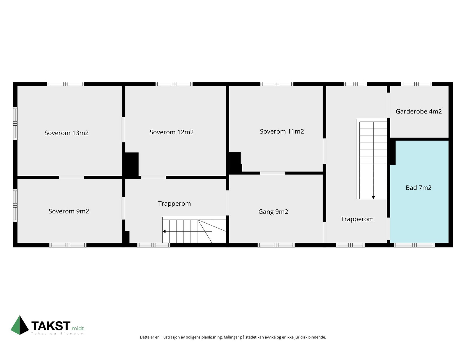 Planløsning i andre etasje. Galleribilde