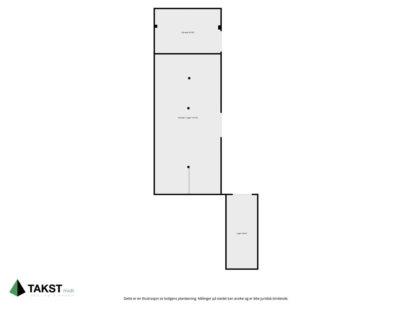 Kjeller. Tilsammen 228 kvm med garasje og lagring. Her er det satt inn leddporter og det er lagt inn strøm/lys. I tillegg er det en liten bilgarasje på tunet. Galleribilde