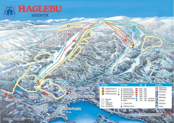 Haglebu skisenter løypekart Galleribilde