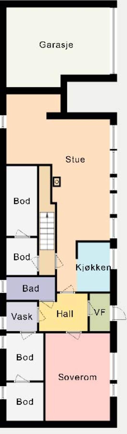 Planskisse underetasje. Galleribilde
