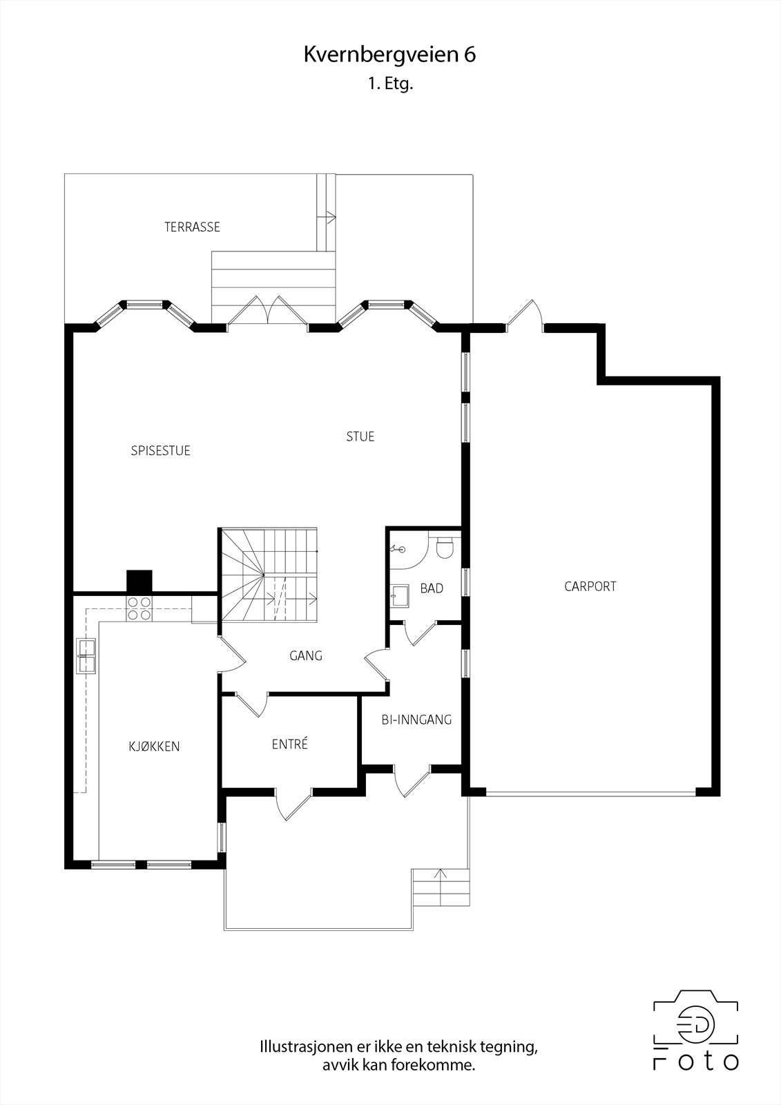 Plantegning 1.etg. Galleribilde