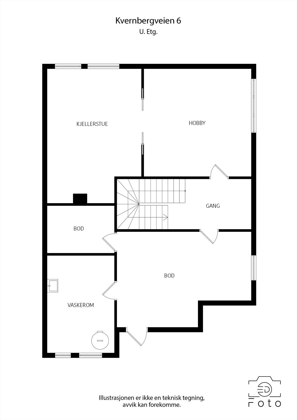 Plantegning kjeller Galleribilde