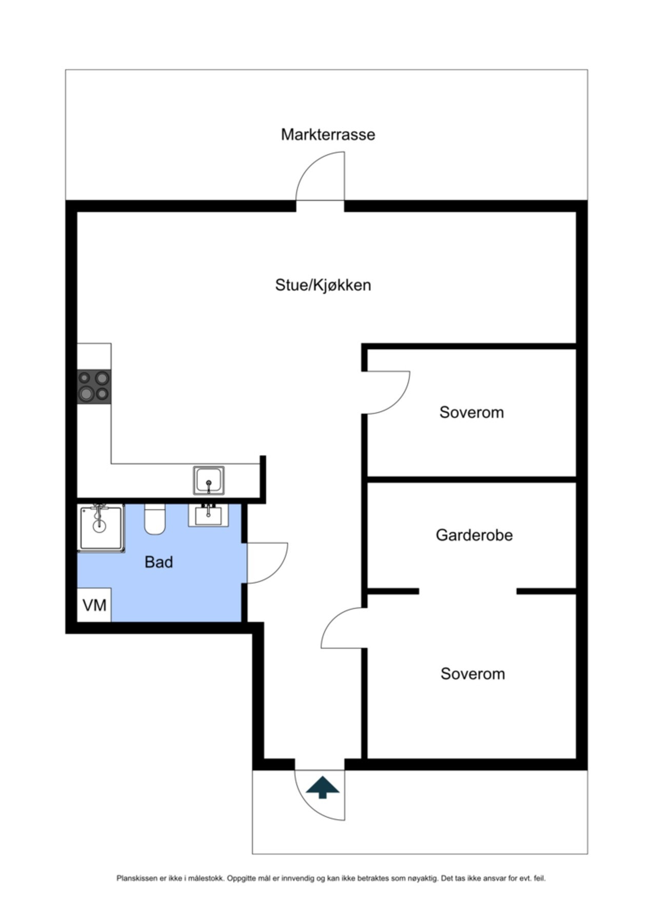 Plantegning av Grindatunet 13. Galleribilde