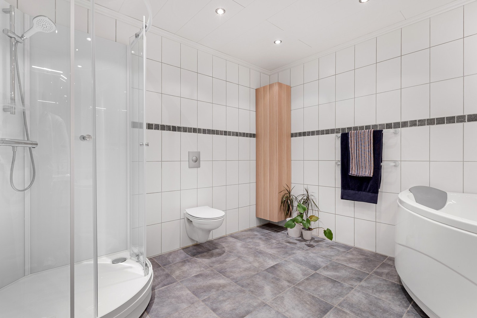 Vegghengt toalett, steam-badekar og dusjkabinett Galleribilde