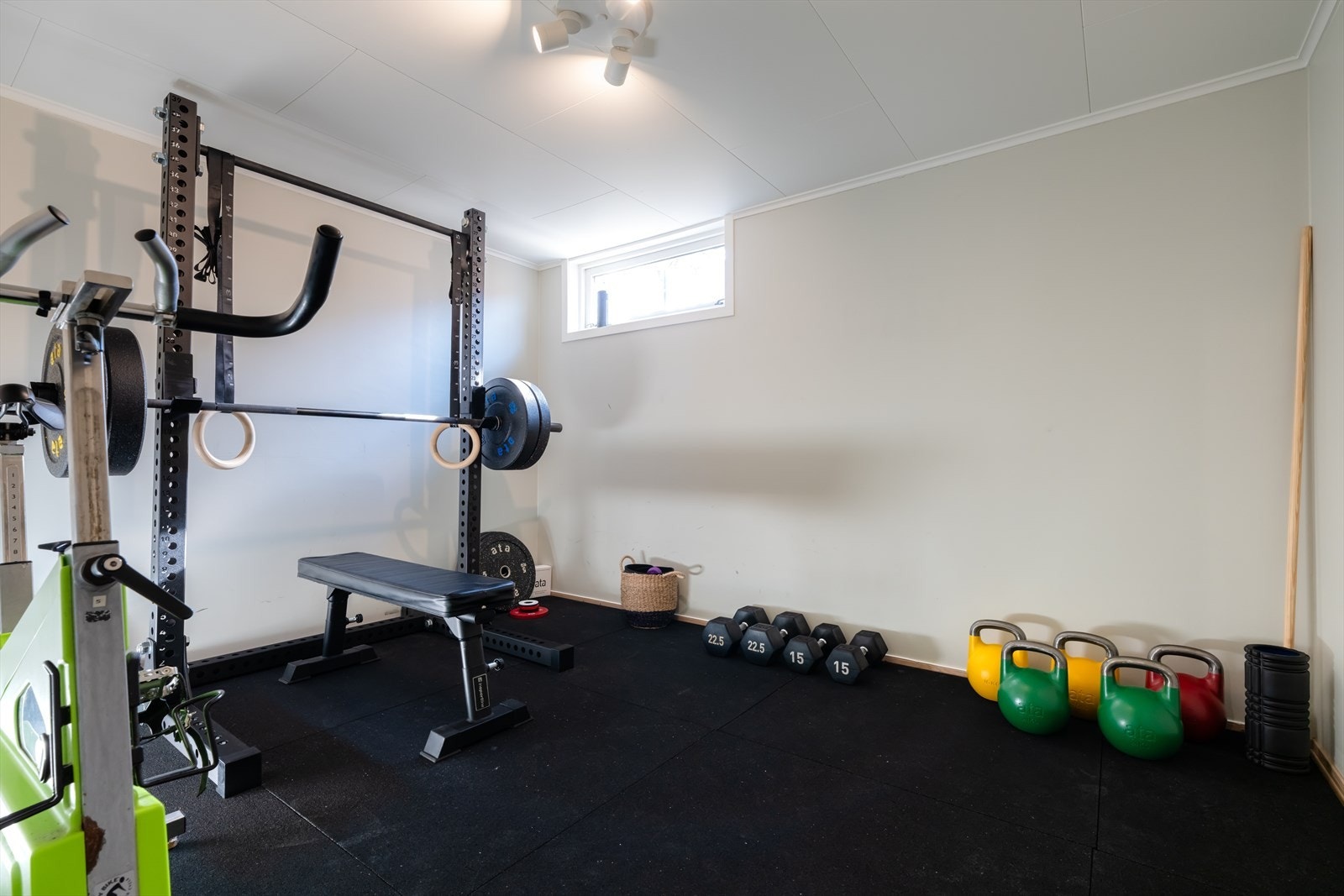 Det innerste rommet er innredet som treningsrom Galleribilde