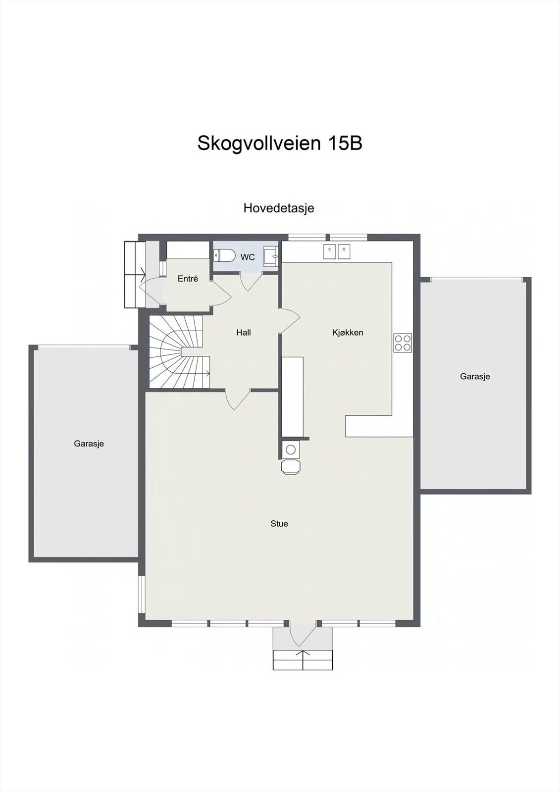 Plantegning 1. etasje Galleribilde