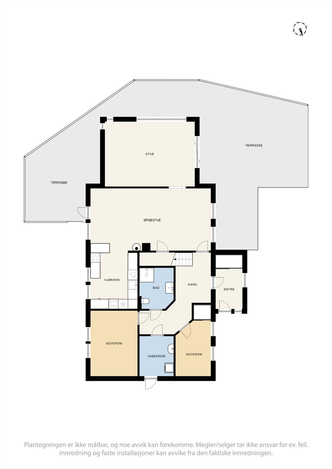 Plantegning av hovedetasjen. Galleribilde