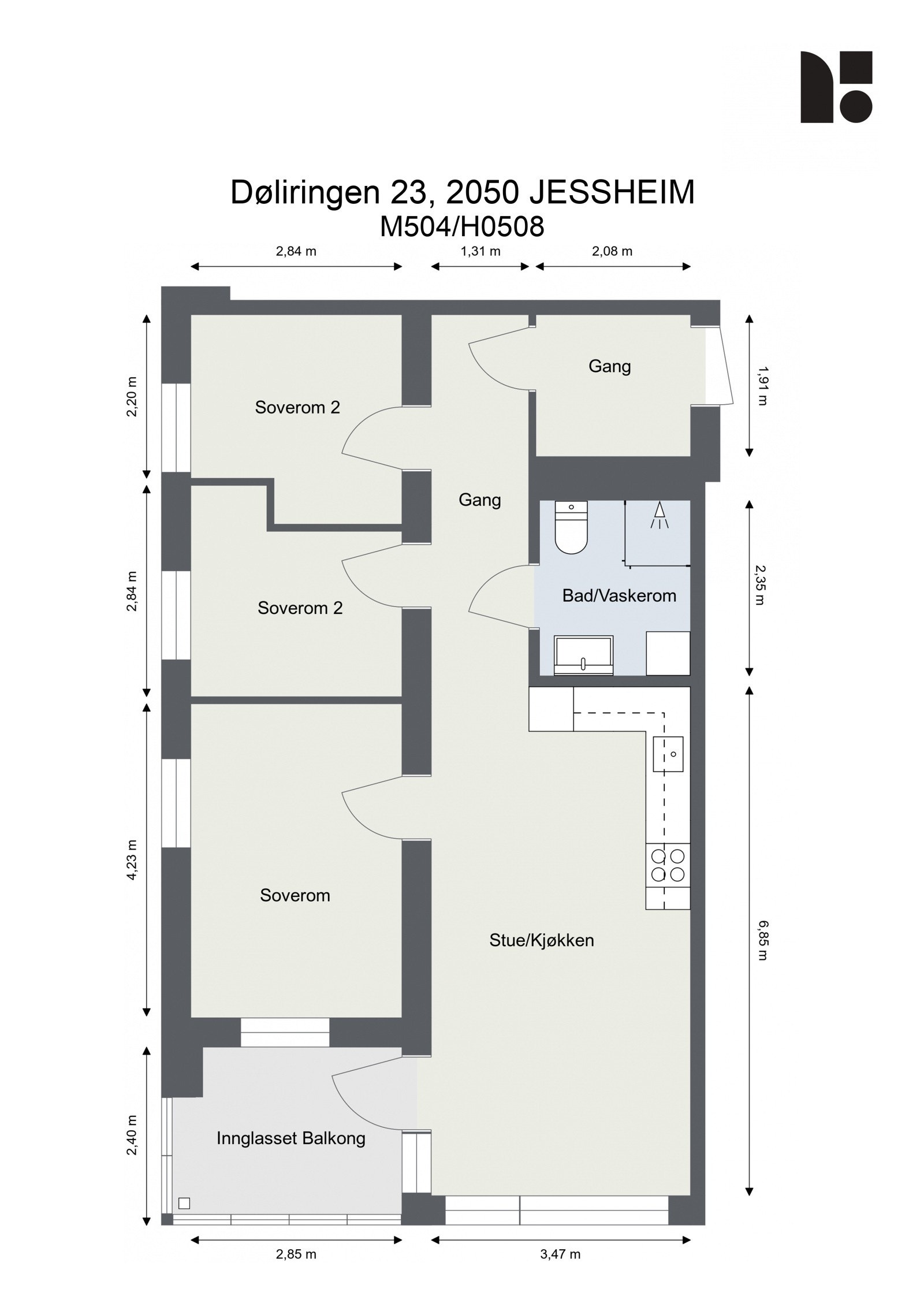 Plantegning, M504 Galleribilde